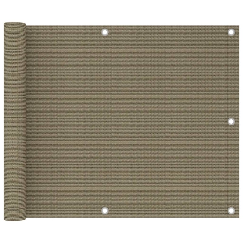 vidaXL Διαχωριστικό Βεράντας Taupe 75 x 500 εκ. από HDPE