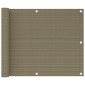 vidaXL Διαχωριστικό Βεράντας Taupe 75 x 500 εκ. από HDPE