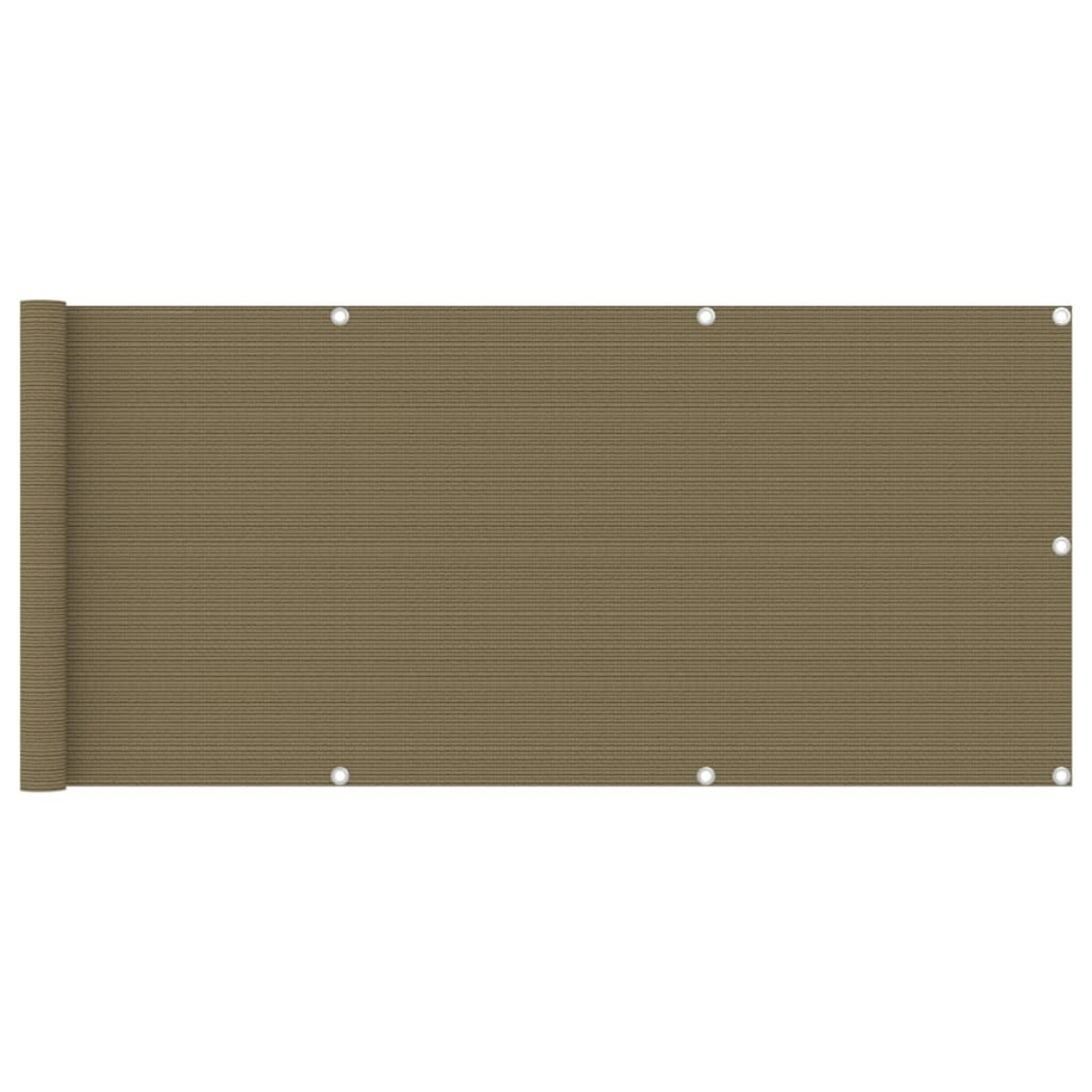 vidaXL Διαχωριστικό Βεράντας Taupe 75 x 600 εκ. από HDPE