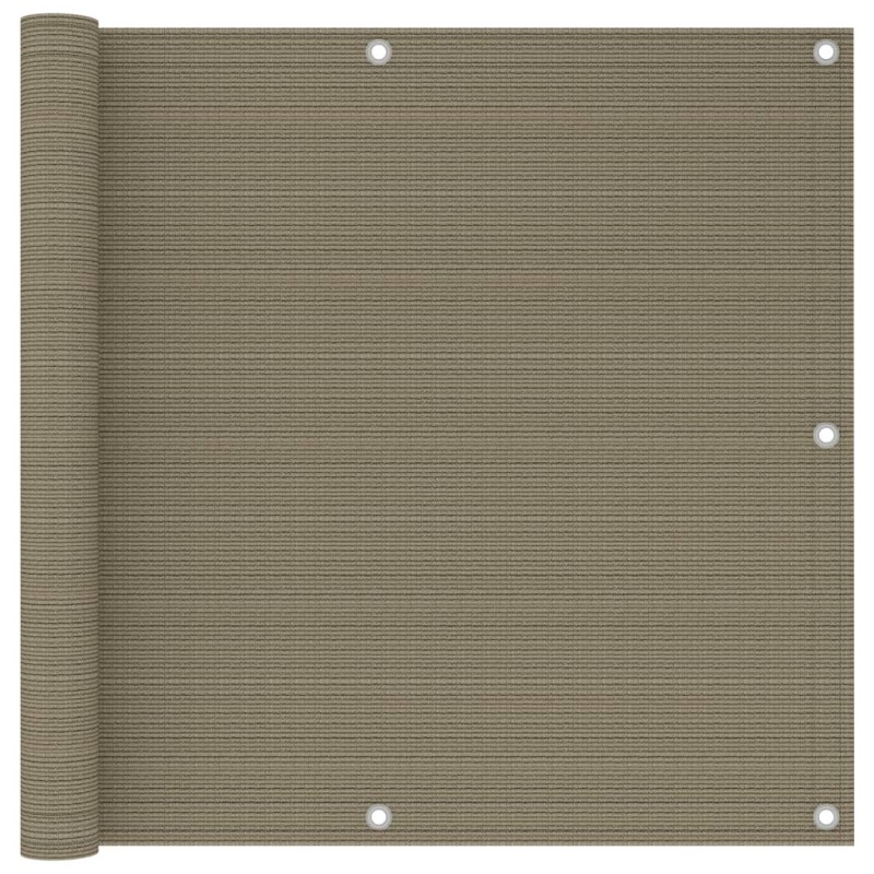 vidaXL Διαχωριστικό Βεράντας Taupe 90 x 300 εκ. από HDPE
