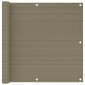 vidaXL Διαχωριστικό Βεράντας Taupe 90 x 300 εκ. από HDPE