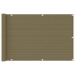 vidaXL Διαχωριστικό Βεράντας Taupe 90 x 400 εκ. από HDPE