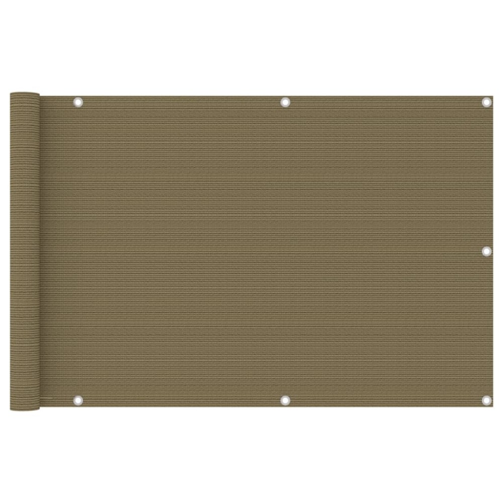 vidaXL Διαχωριστικό Βεράντας Taupe 90 x 500 εκ. από HDPE