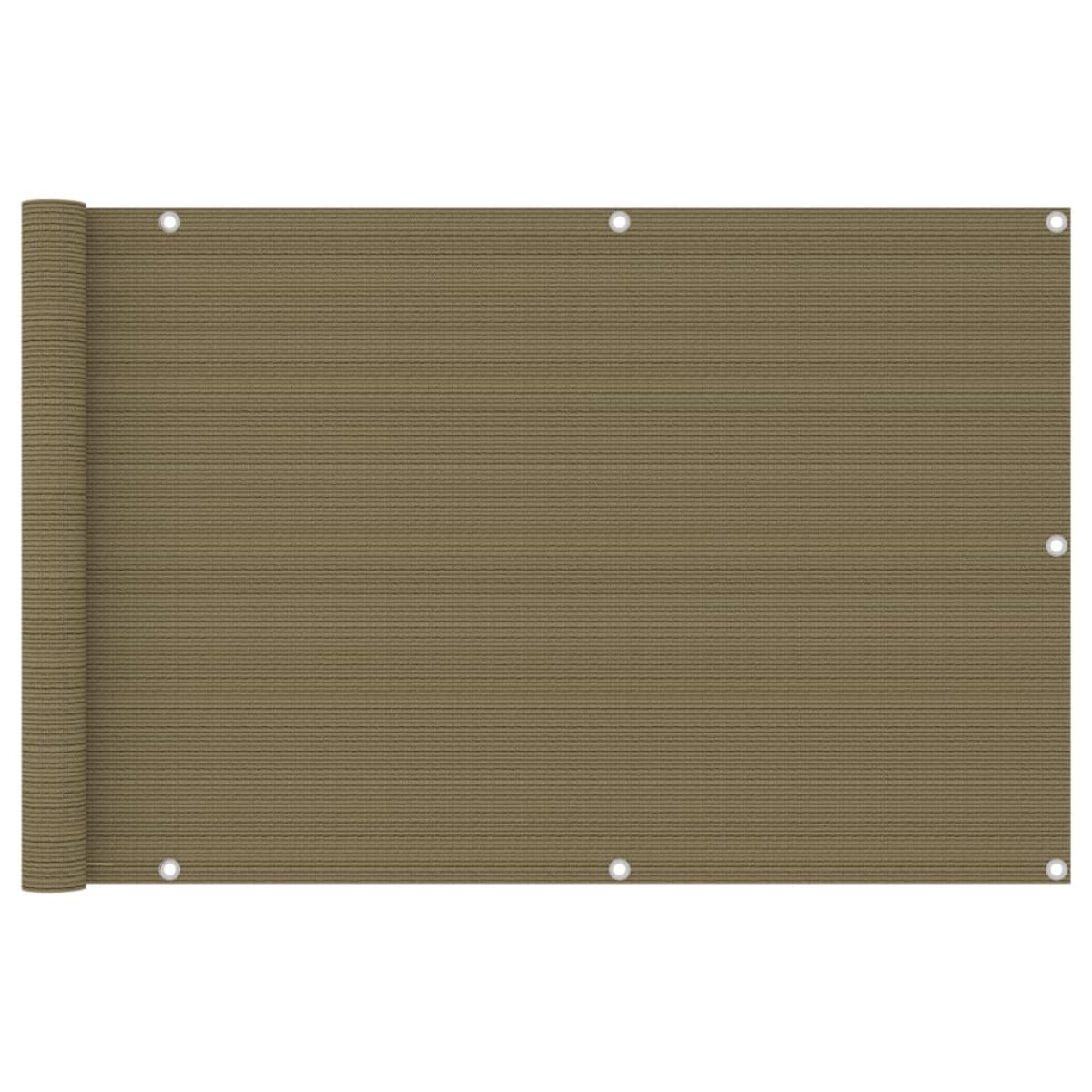 vidaXL Διαχωριστικό Βεράντας Taupe 90 x 500 εκ. από HDPE