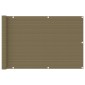 vidaXL Διαχωριστικό Βεράντας Taupe 90 x 500 εκ. από HDPE