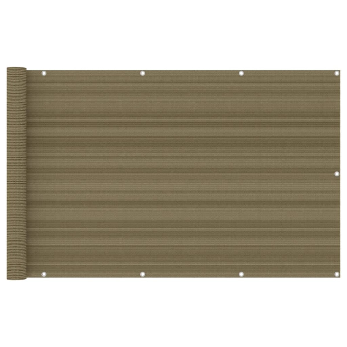 vidaXL Διαχωριστικό Βεράντας Taupe 120 x 400 εκ. από HDPE
