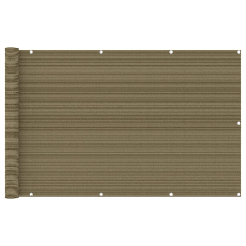 vidaXL Διαχωριστικό Βεράντας Taupe 120 x 400 εκ. από HDPE