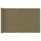 vidaXL Διαχωριστικό Βεράντας Taupe 120 x 400 εκ. από HDPE
