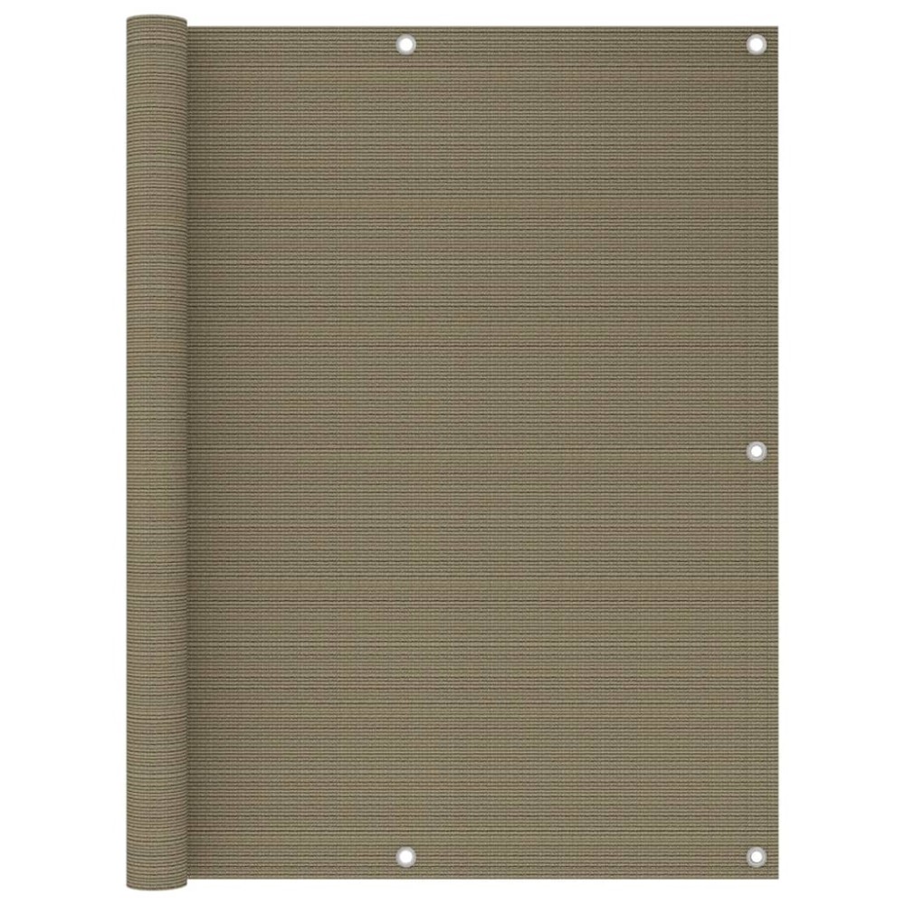vidaXL Διαχωριστικό Βεράντας Taupe 120 x 600 εκ. από HDPE