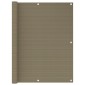 vidaXL Διαχωριστικό Βεράντας Taupe 120 x 600 εκ. από HDPE