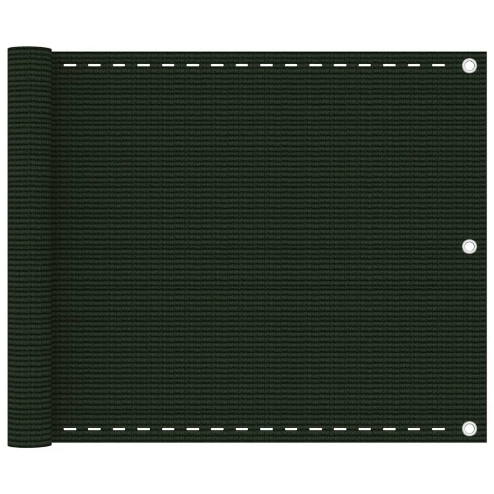 vidaXL Διαχωριστικό Βεράντας Σκούρο Πράσινο 75 x 300 εκ. από HDPE