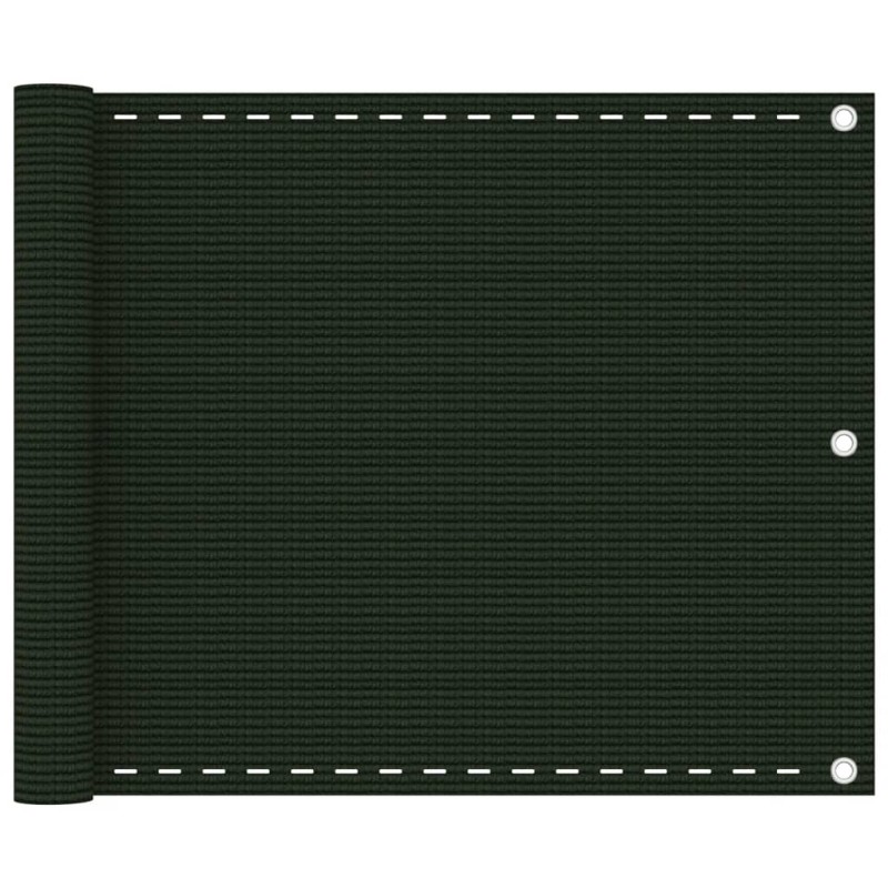 vidaXL Διαχωριστικό Βεράντας Σκούρο Πράσινο 75 x 300 εκ. από HDPE