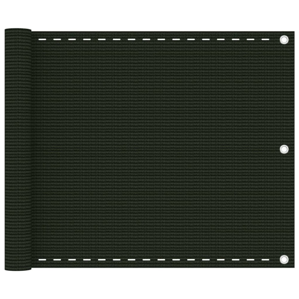 vidaXL Διαχωριστικό Βεράντας Σκούρο Πράσινο 75 x 400 εκ. από HDPE