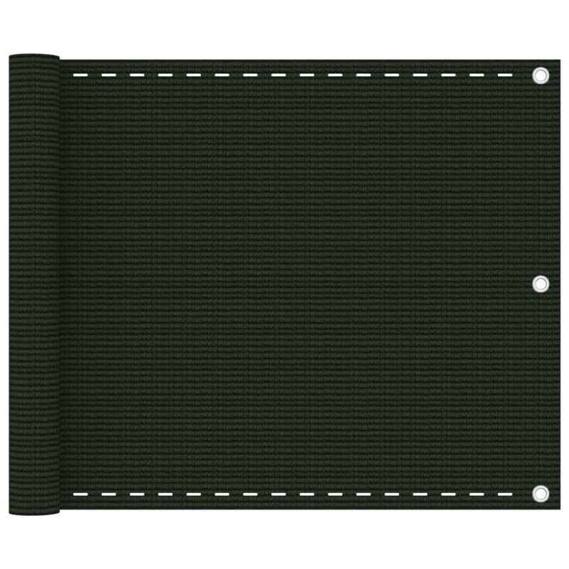 vidaXL Διαχωριστικό Βεράντας Σκούρο Πράσινο 75 x 400 εκ. από HDPE