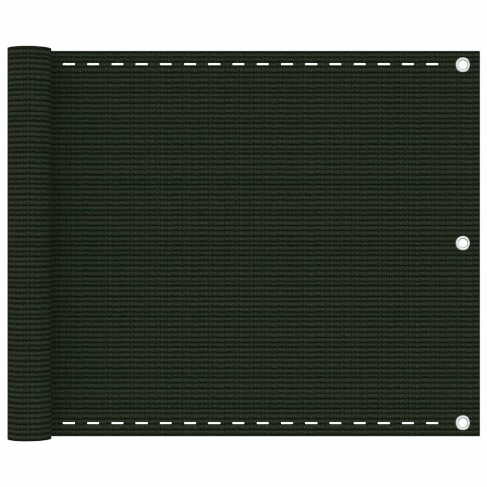 vidaXL Διαχωριστικό Βεράντας Σκούρο Πράσινο 75 x 500 εκ. από HDPE