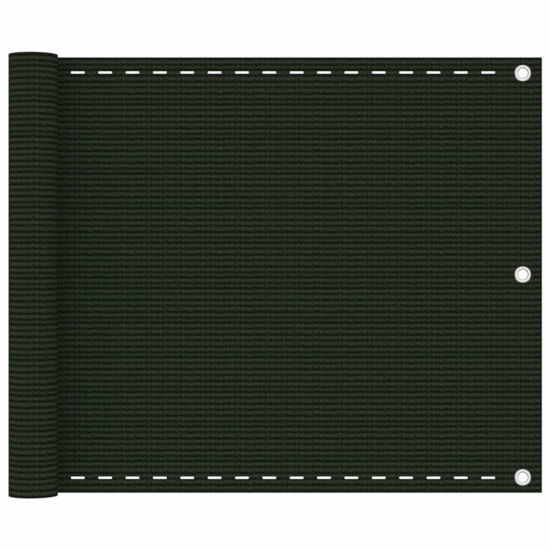 vidaXL Διαχωριστικό Βεράντας Σκούρο Πράσινο 75 x 500 εκ. από HDPE