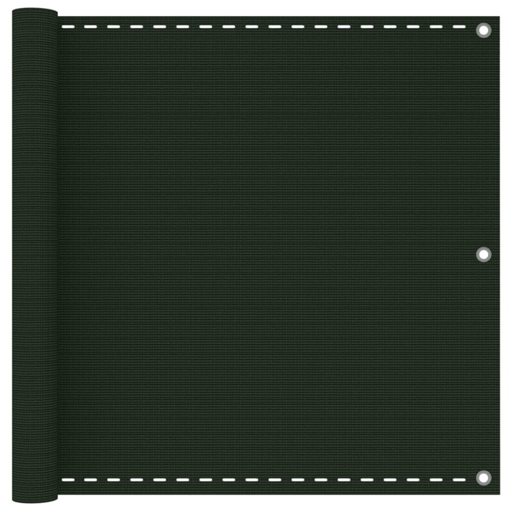 vidaXL Διαχωριστικό Βεράντας Σκούρο Πράσινο 90 x 600 εκ. από HDPE