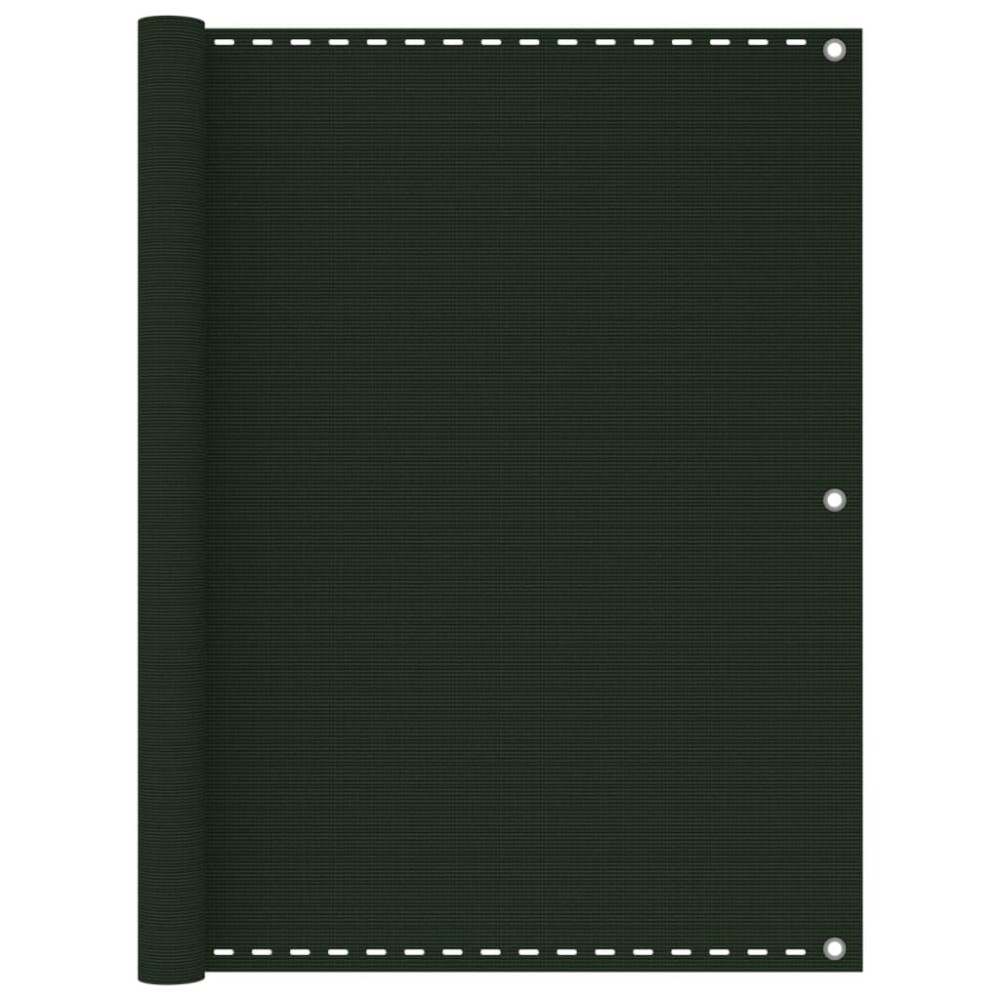 vidaXL Διαχωριστικό Βεράντας Σκούρο Πράσινο 120 x 300 εκ. από HDPE
