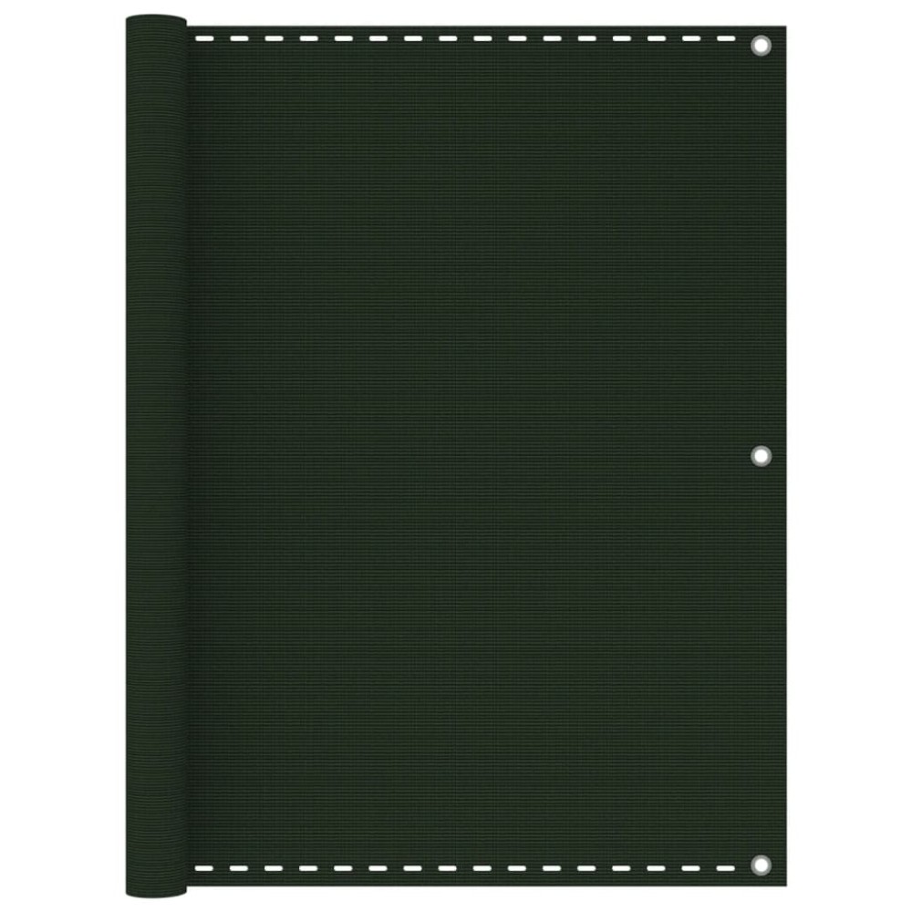 vidaXL Διαχωριστικό Βεράντας Σκούρο Πράσινο 120 x 400 εκ. από HDPE
