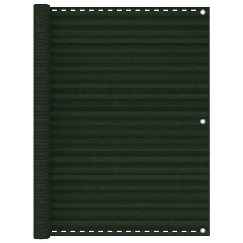 vidaXL Διαχωριστικό Βεράντας Σκούρο Πράσινο 120 x 400 εκ. από HDPE