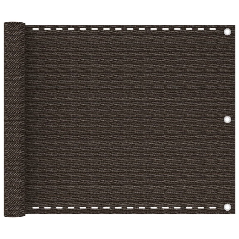 vidaXL Διαχωριστικό Βεράντας Καφέ 75 x 500 εκ. από HDPE