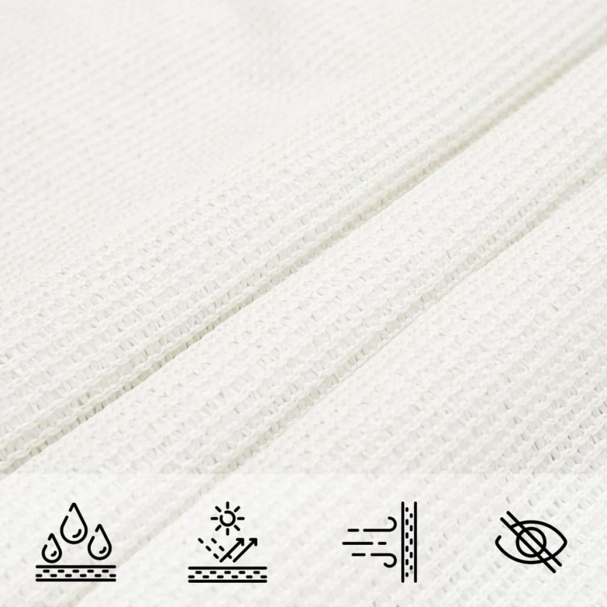 vidaXL Πανί Σκίασης Λευκό 2 x 2,5 μ. από HDPE 160 γρ./μ²