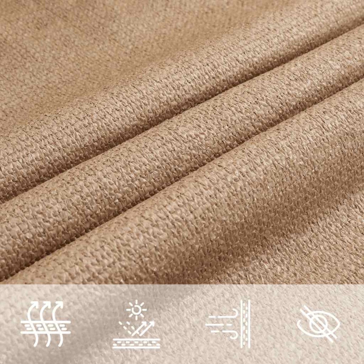 vidaXL Πανί Σκίασης Taupe 2 x 2 μ. από HDPE 160 γρ./μ²