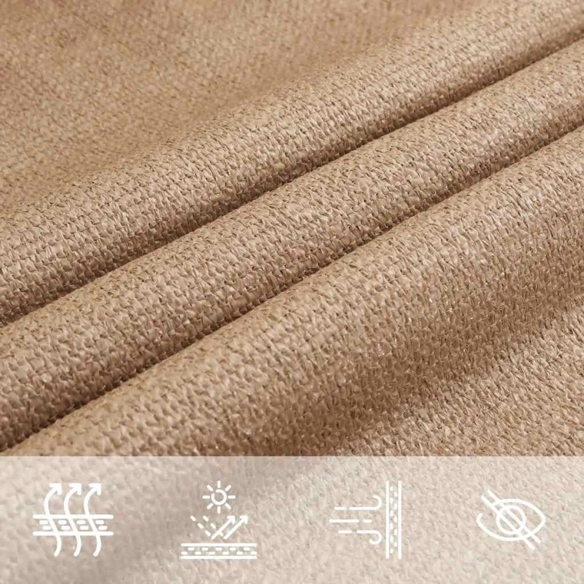 vidaXL Πανί Σκίασης Taupe 4,5 x 4,5 μ. από HDPE 160 γρ./μ²