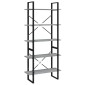 vidaXL Βιβλιοθήκη με 5 Ράφια Γκρι Sonoma 80x30x175 εκ. Επεξεργ. Ξύλο