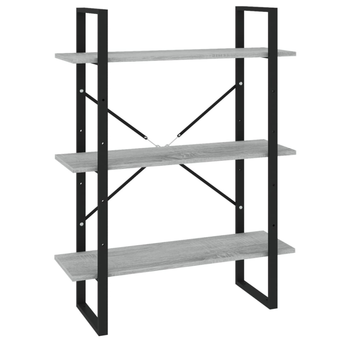 vidaXL Βιβλιοθήκη με 5 Ράφια Γκρι Sonoma 80x30x175 εκ. Επεξεργ. Ξύλο