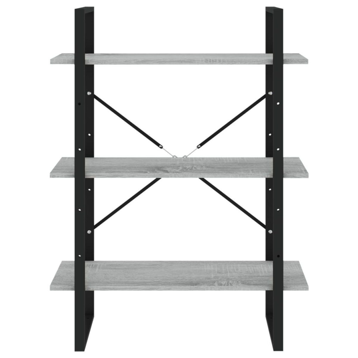 vidaXL Βιβλιοθήκη με 5 Ράφια Γκρι Sonoma 80x30x175 εκ. Επεξεργ. Ξύλο