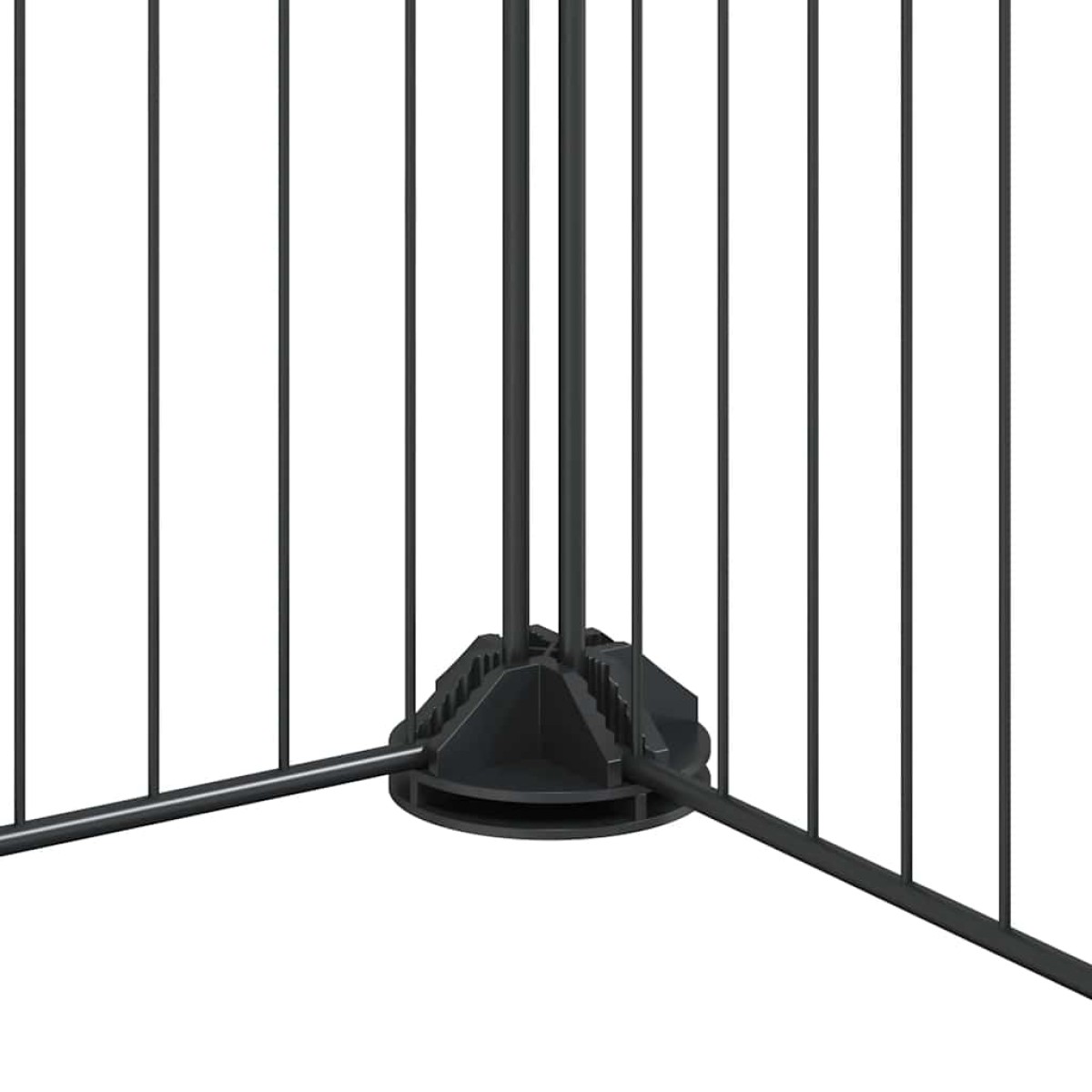 vidaXL Κλουβί για Κατοικίδια με 8 Πάνελ Μαύρο 35 x 35 εκ. Ατσάλινο