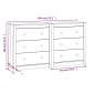 vidaXL Ντουλάπι 140x35x80 εκ. από Μασίφ Ξύλο Πεύκου
