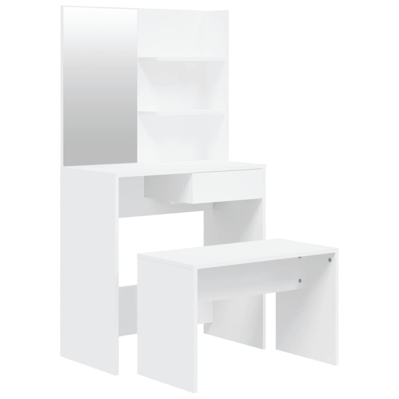 vidaXL Μπουντουάρ Σετ Σετ Λευκό 74,5 x 40 x 141 εκ.