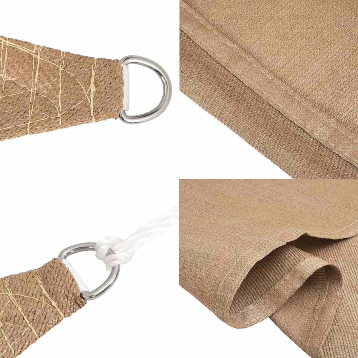 vidaXL Πανί Σκίασης Taupe 6 x 7 μ. από HDPE 160 γρ/μ²