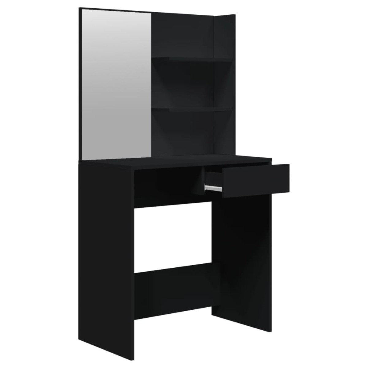 vidaXL Μπουντουάρ Σετ Μαύρο 74,5 x 40 x 141 εκ.