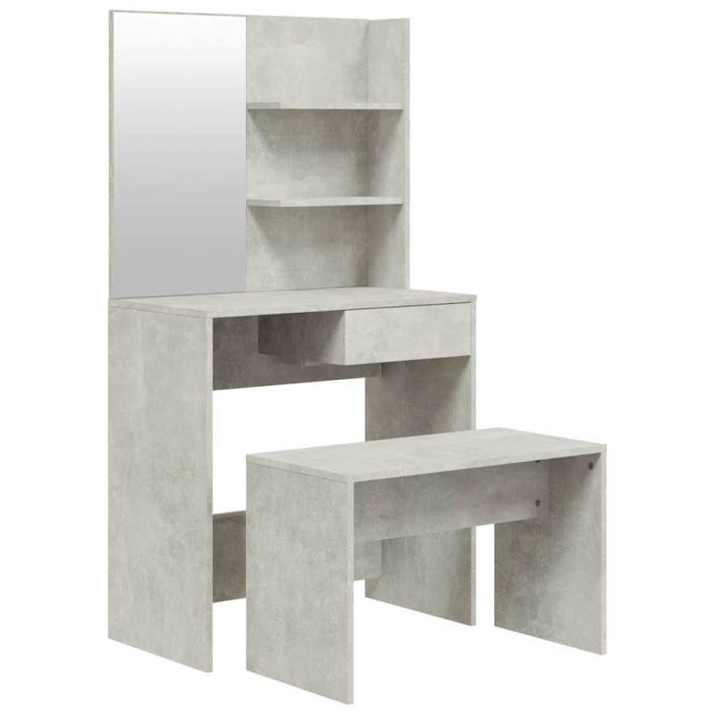 vidaXL Μπουντουάρ Σετ Γκρι Σκυροδέματος 74,5 x 40 x 141 εκ.