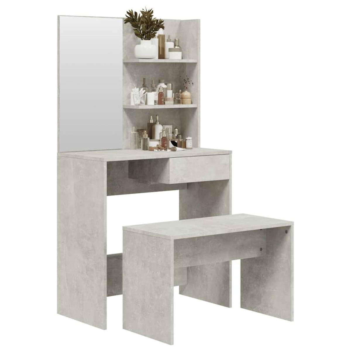 vidaXL Μπουντουάρ Σετ Γκρι Σκυροδέματος 74,5 x 40 x 141 εκ.