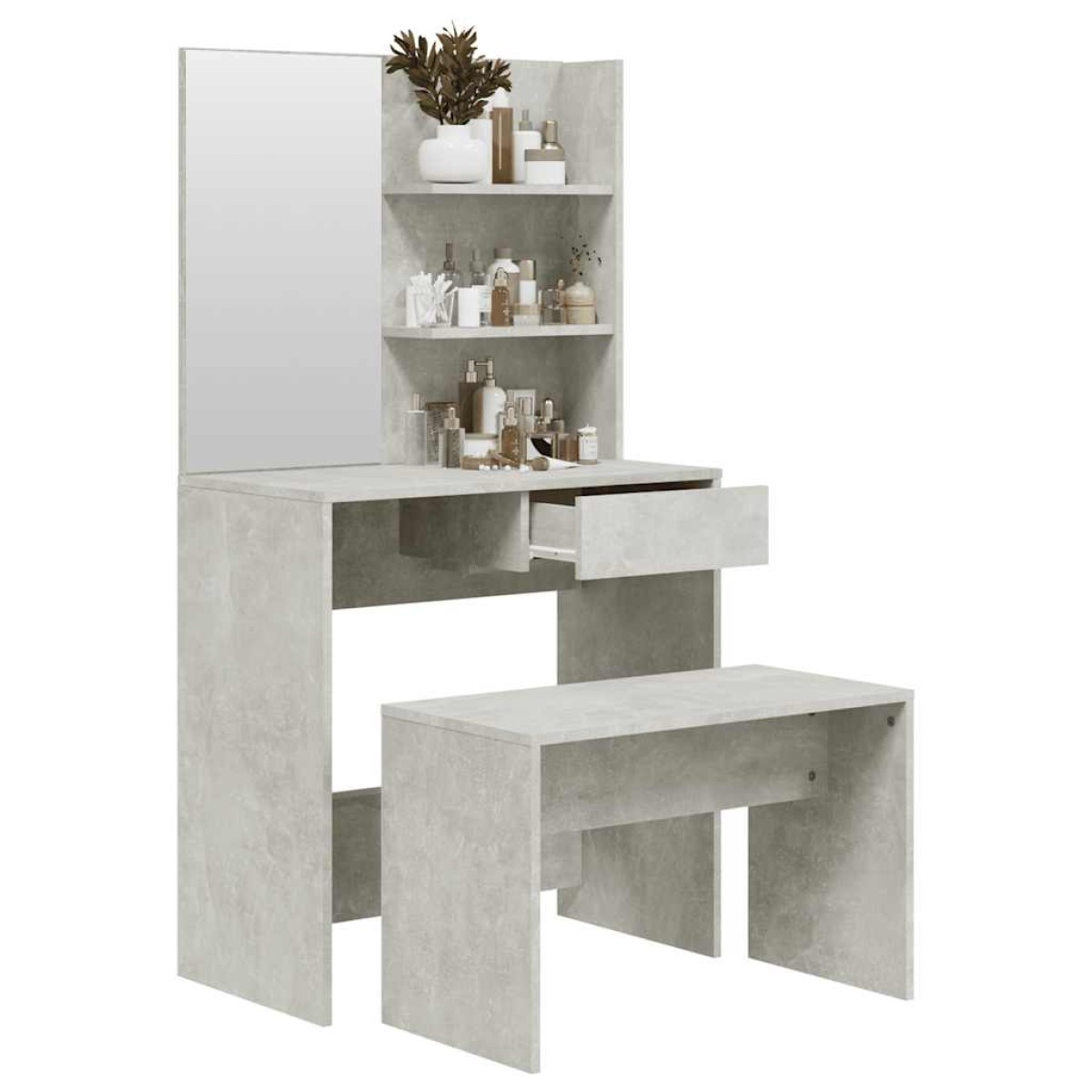 vidaXL Μπουντουάρ Σετ Γκρι Σκυροδέματος 74,5 x 40 x 141 εκ.