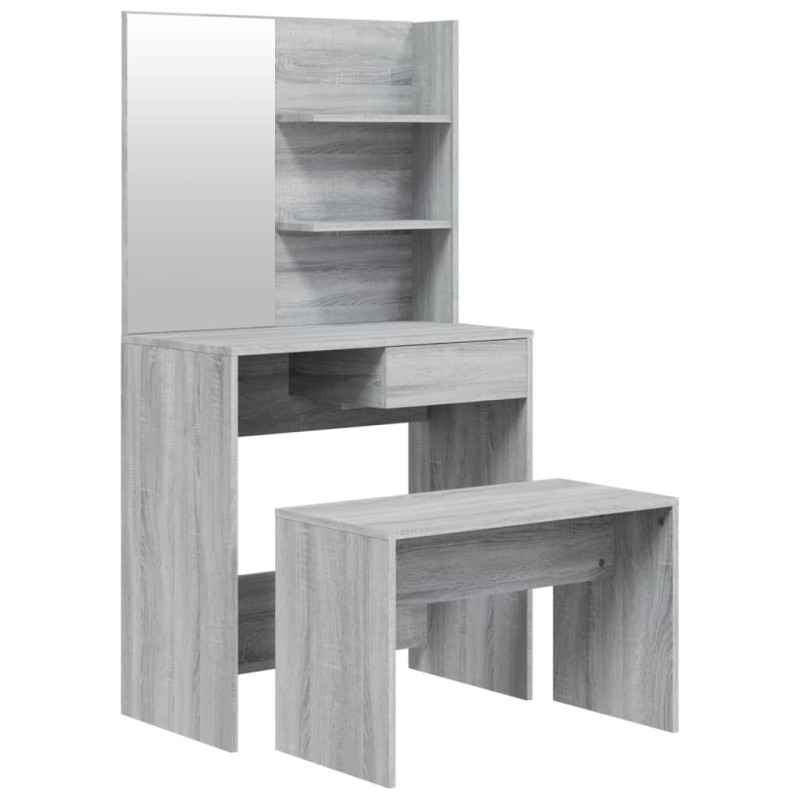 vidaXL Μπουντουάρ Σετ Γκρι Sonoma 74,5 x 40 x 141 εκ.