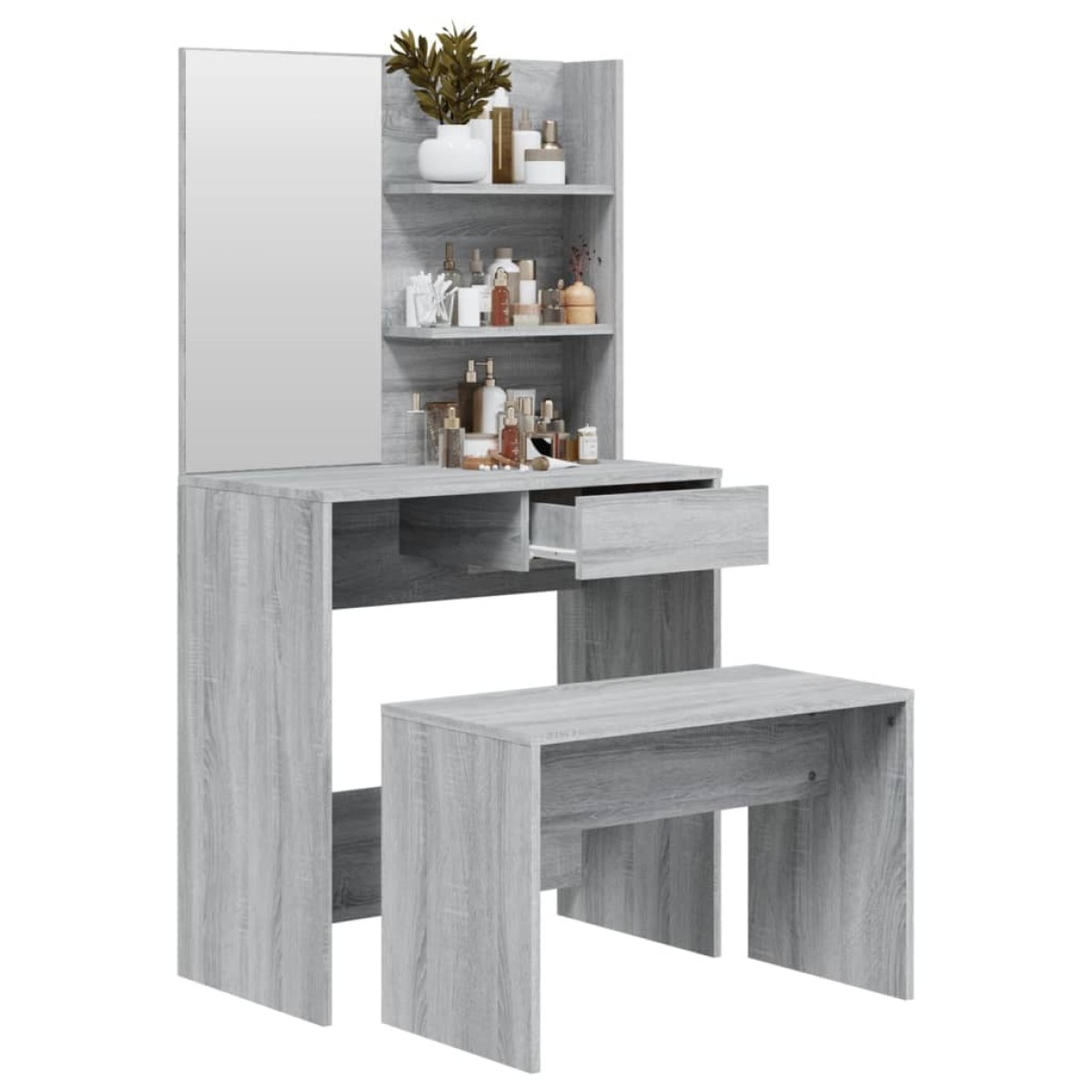 vidaXL Μπουντουάρ Σετ Γκρι Sonoma 74,5 x 40 x 141 εκ.