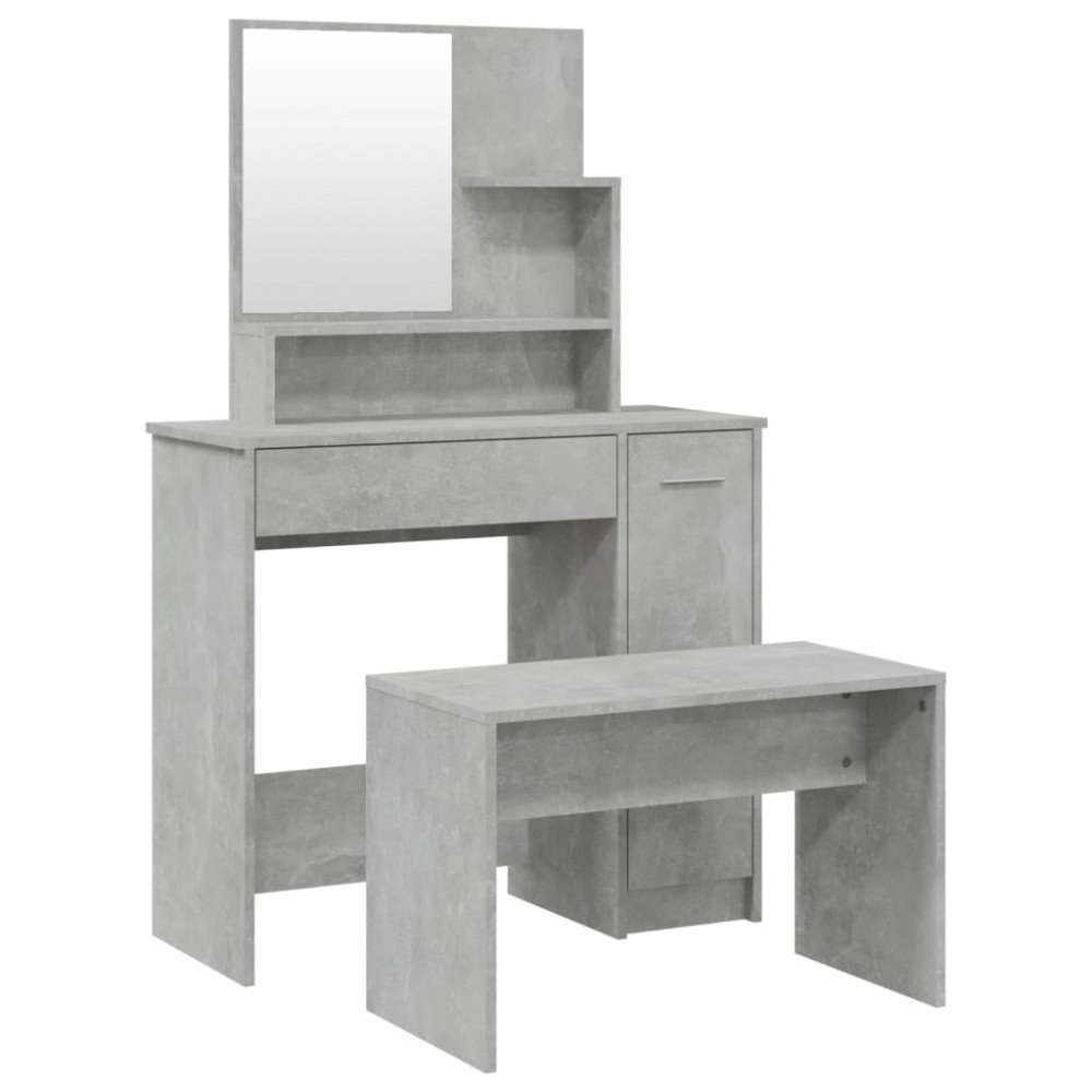 vidaXL Μπουντουάρ Σετ Γκρι Σκυροδέματος 86,5x35x136 εκ.