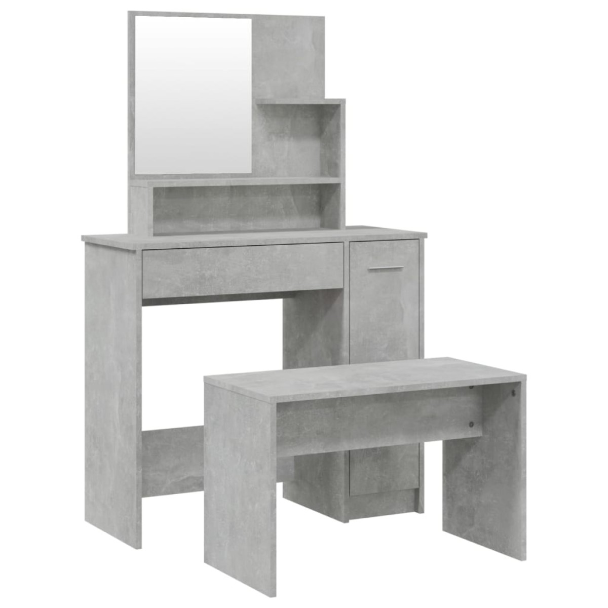 vidaXL Μπουντουάρ Σετ Γκρι Σκυροδέματος 86,5x35x136 εκ.