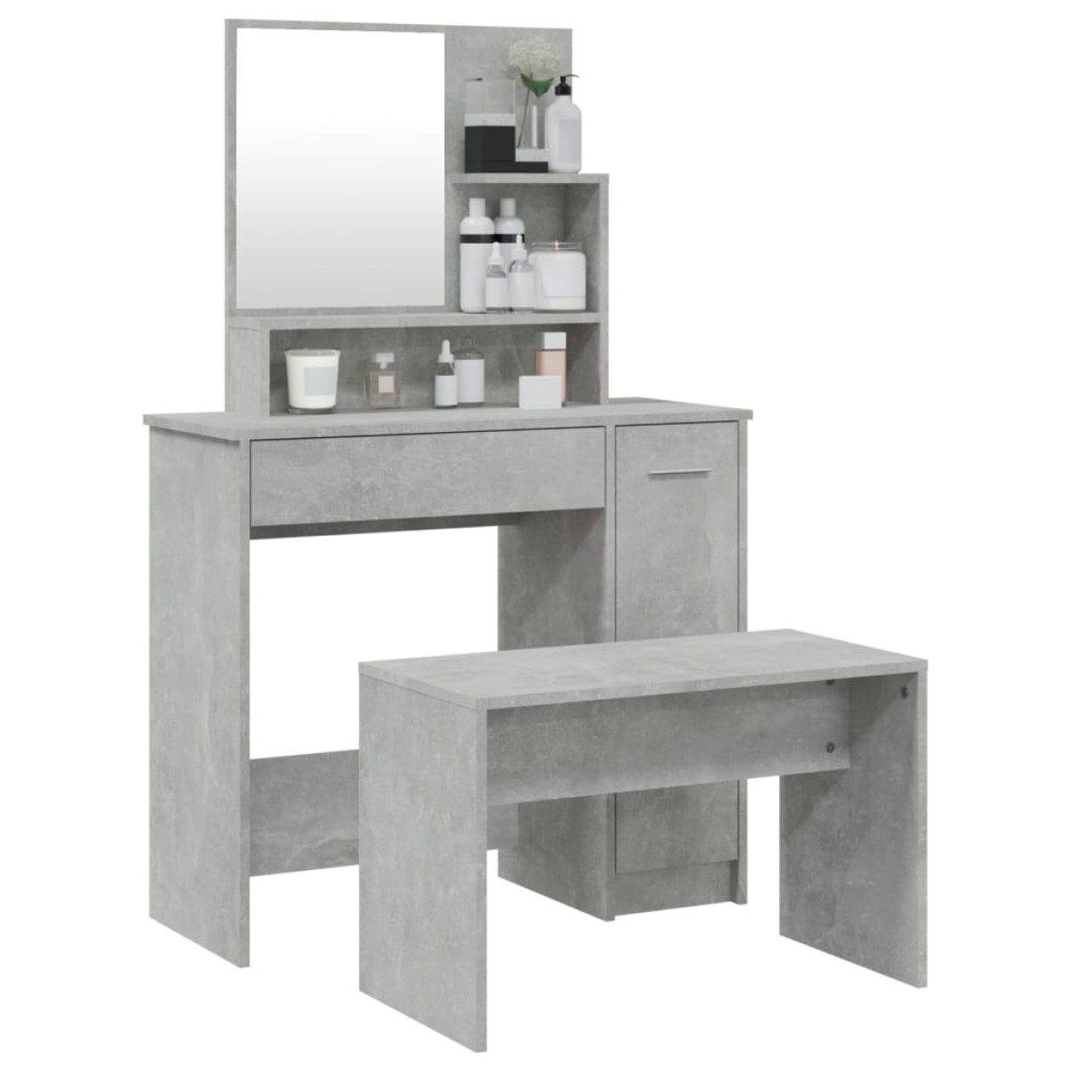 vidaXL Μπουντουάρ Σετ Γκρι Σκυροδέματος 86,5x35x136 εκ.