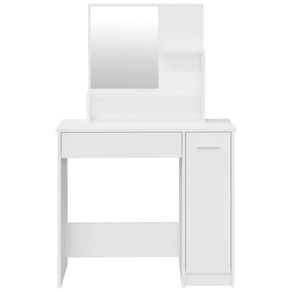 vidaXL Μπουντουάρ Σετ Γυαλιστερό Λευκό 86,5x35x136 εκ.