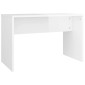 vidaXL Μπουντουάρ Σετ Γυαλιστερό Λευκό 86,5x35x136 εκ.