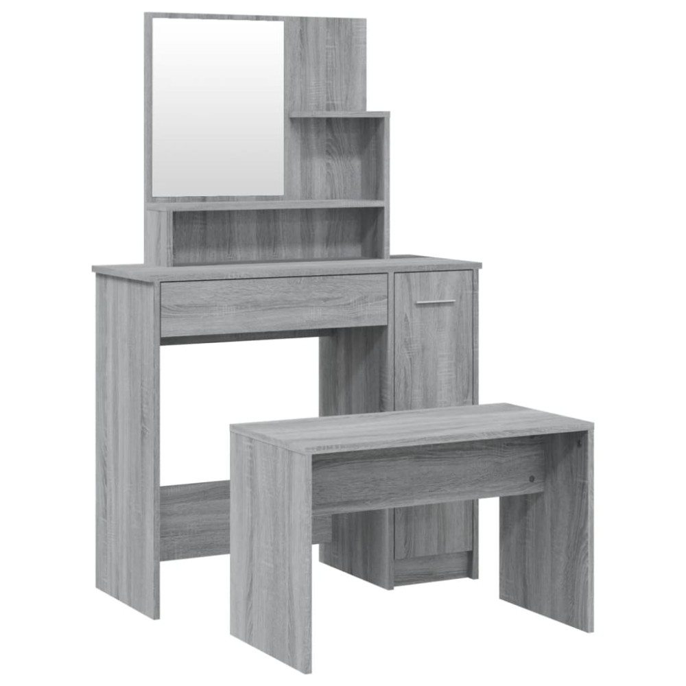 vidaXL Μπουντουάρ Σετ Γκρι Sonoma 86,5x35x136 εκ.