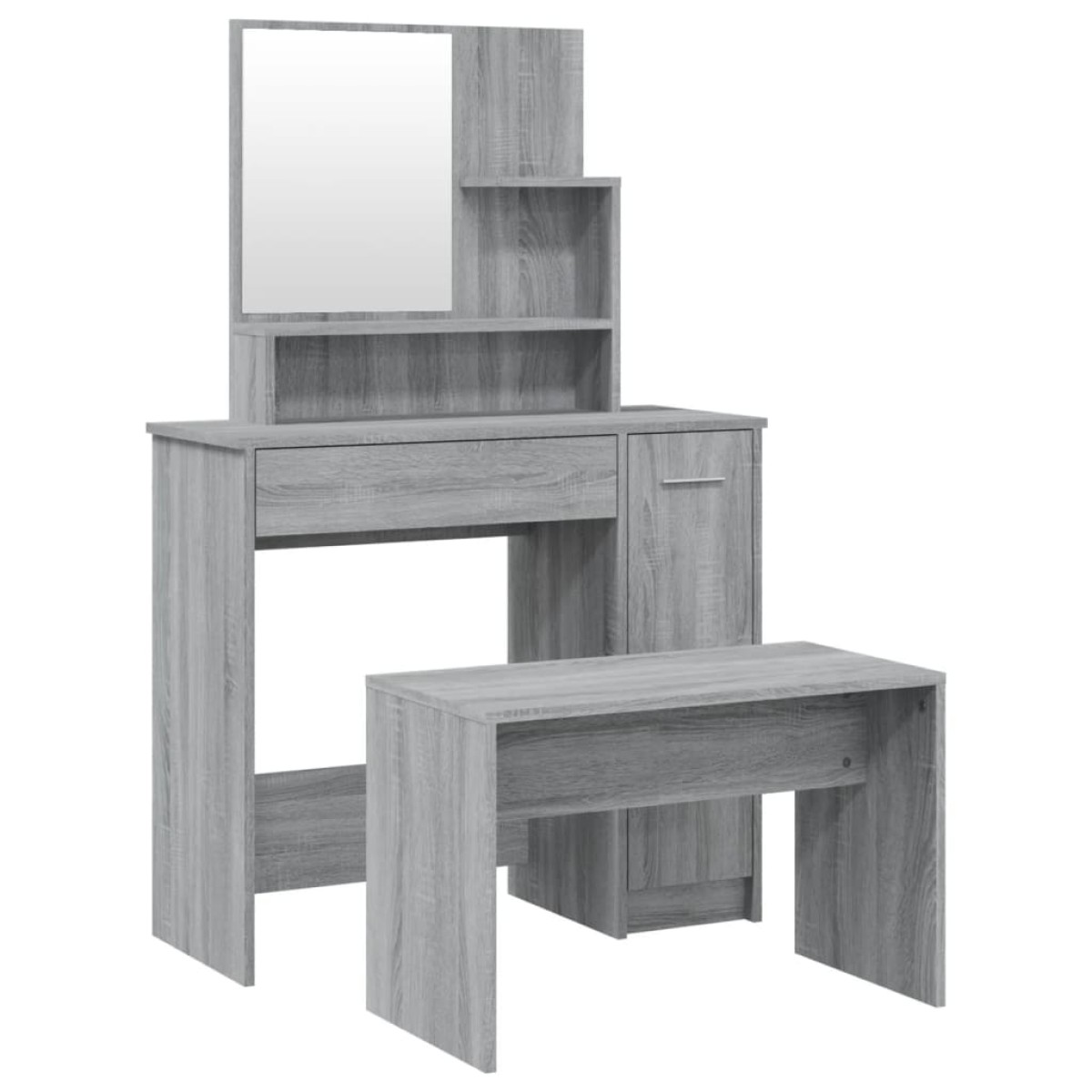 vidaXL Μπουντουάρ Σετ Γκρι Sonoma 86,5x35x136 εκ.