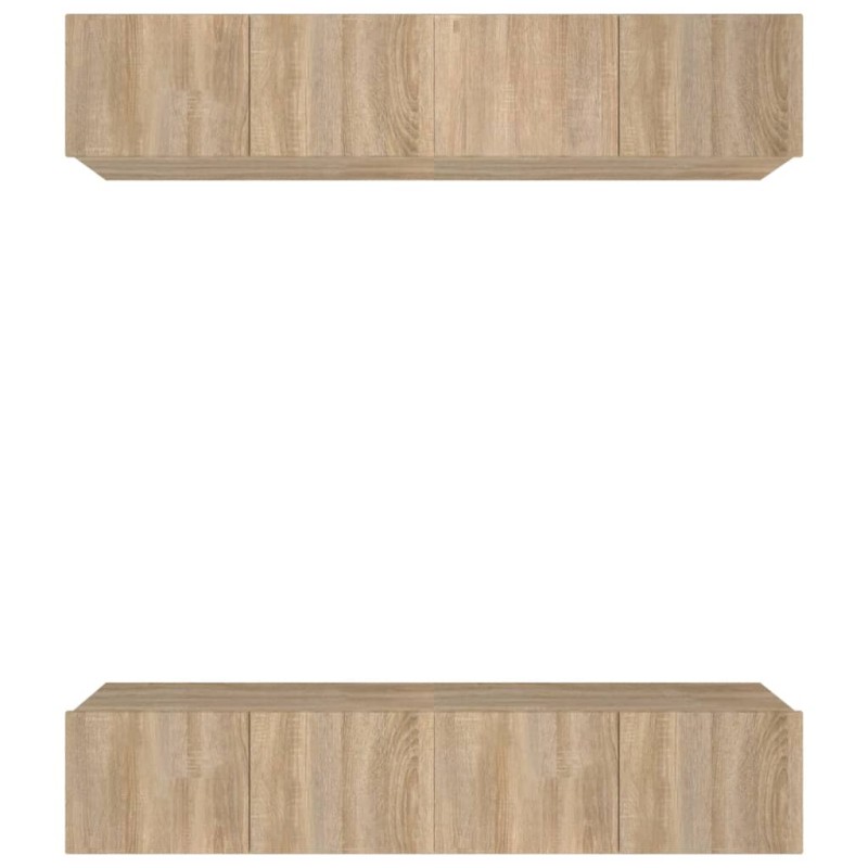 vidaXL Έπιπλα Τηλεόρασης 4 τεμ. Sonoma Δρυς 80x30x30 εκ. Επεξ. Ξύλο
