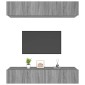 vidaXL Έπιπλα Τηλεόρασης 4 τεμ. Γκρι Sonoma 80x30x30 εκ. Επεξ. Ξύλο